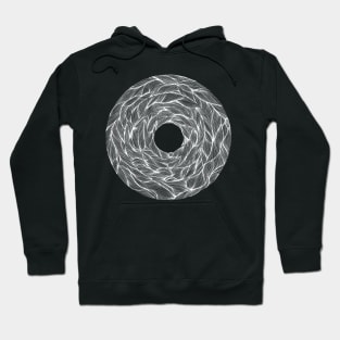 circle abstract line art Hoodie